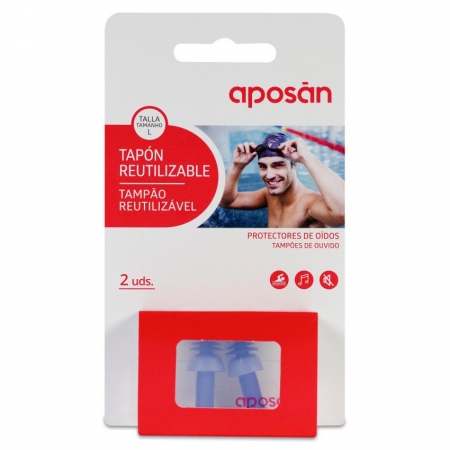 APOSAN 2 TAPONES DE SILICONA INYECTADA REUTILIZABLES TALLA GRANDE