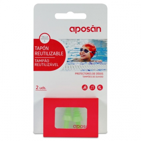 APOSAN 2 TAPONES DE SILICONA INYECTADA REUTILIZABLES TALLA PEQUEÑA
