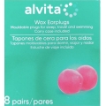 ALVITA 8 TAPONES DE CERA PARA LOS OIDOS