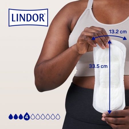 LINDOR LADY PAD 4 GOTAS INCONTINENCIA ORINA LIGERA 28 COMPRESAS