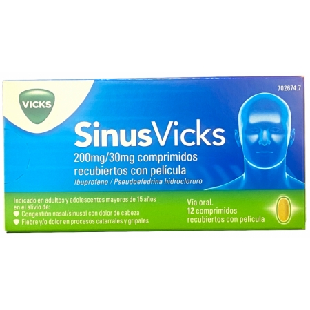 SINUSVICKS 200/30 12 COMPRIMIDOS CON IBUPROFENO
