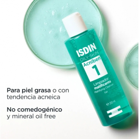 ISDIN OILY SKIN ACNIBEN LIMPIADOR MATIFICANTE GEL 200 ML