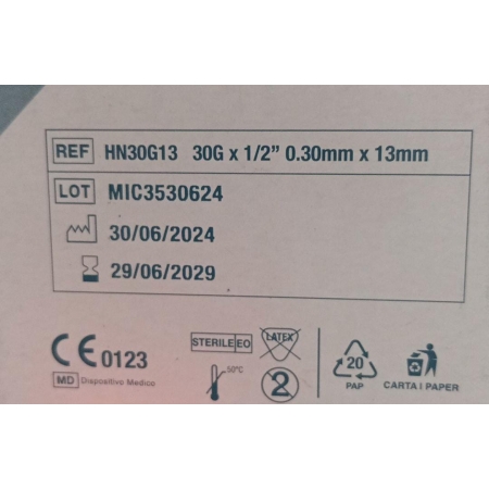 AGUJA 0.30 X 13 MM 30G (AMARILLA)