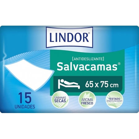 LINDOR AUSONIA SALVACAMAS 15 UNIDADES 65 CM X 75 CM