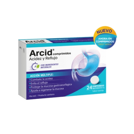 ARCID 24 COMPRIMIDOS MASTICABLES SABOR NARANJA