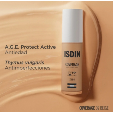 ISDIN COVERAGE MAQUILLAJE SPF50+ 30 G COLOR 2.0 BEIGE