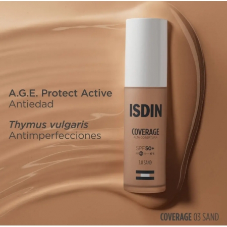 ISDIN COVERAGE MAQUILLAJE SPF50+ 30 G COLOR 3.0 SAND