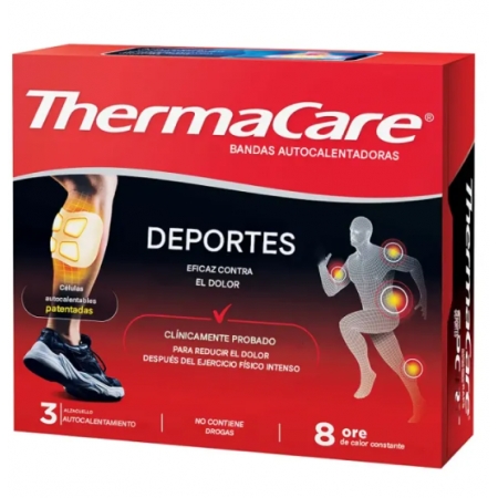 THERMACARE PARCHE TERMICO TERAPEUTICOS SPORT 3 PARCHES