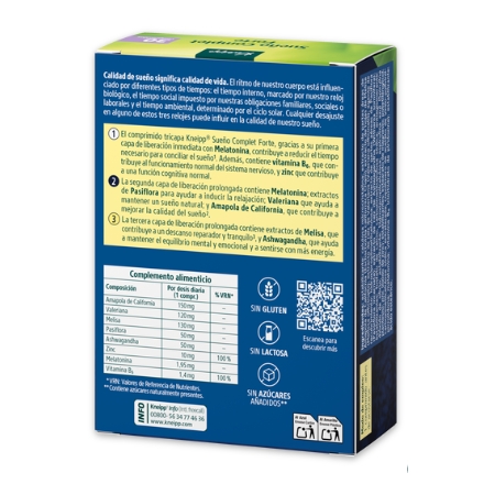 KNEIPP SUEÑO COMPLET FORTE 30 COMPRIMIDOS TRICAPA