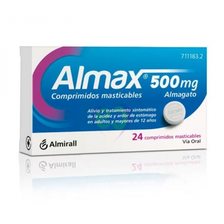 ALMAX 500 MG 24 COMPRIMIDOS MASTICABLES