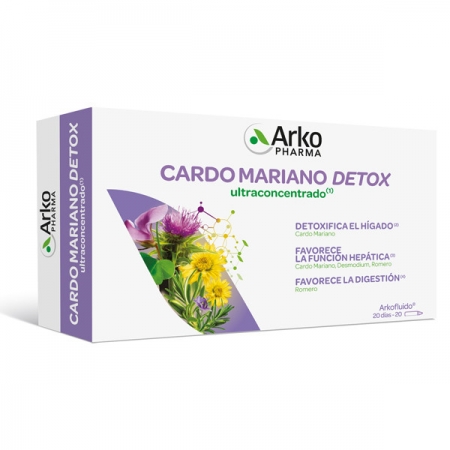 ARKOPHARMA CARDO MARIANO DETOX 20 AMPOLLAS 15 ML
