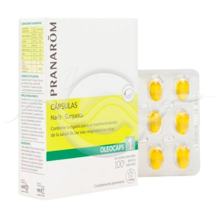 PRANAROM OLEOCAPS 1 VIAS RESPIRATORIAS 30 CAPSULAS