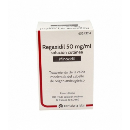 REGAXIDIL 50 MG/ML SOLUCION CUTANEA 2 FRASCOS 60 ML