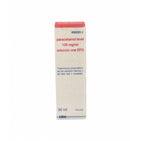 PARACETAMOL LEVEL EFG 100 MG/ML SOLUCION ORAL 1 FRASCO 30 ML