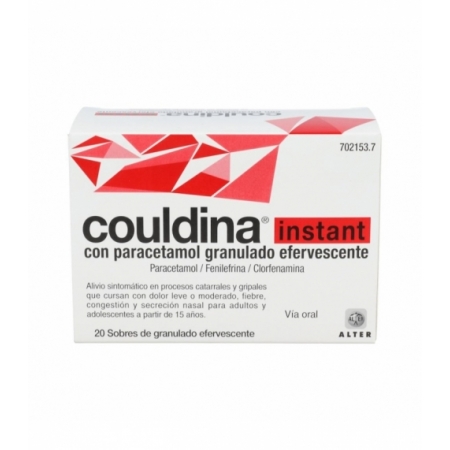 COULDINA INSTANT CON PARACETAMOL 20 SOBRES GRANULADO EFERVESCENTE