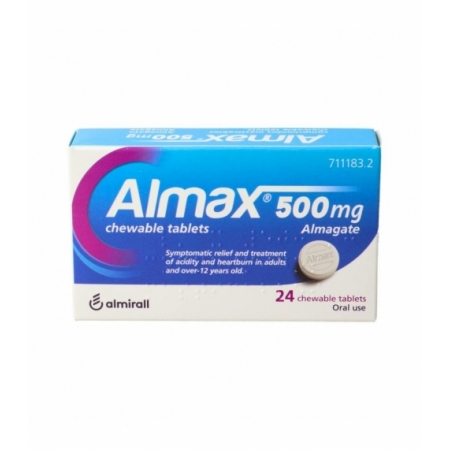 ALMAX 500 MG 24 COMPRIMIDOS MASTICABLES