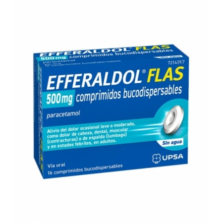 EFFERALDOL FLAS 500 MG 16 COMPRIMIDOS BUCODISPERSABLES