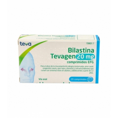 BILASTINA TEVAGEN EFG 20 MG 20 COMPRIMIDOS (BLISTER OPA-AL-PVC-AL)