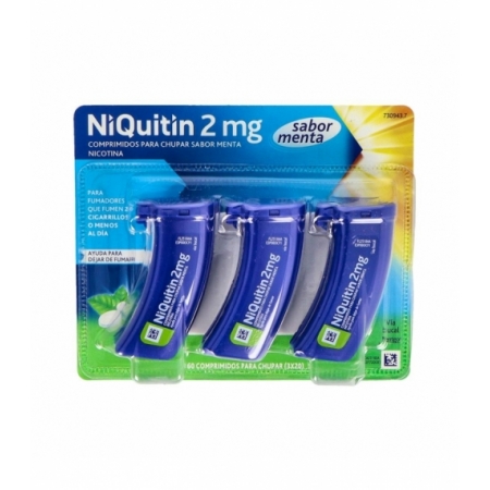 NIQUITIN 2 MG 60 COMPRIMIDOS PARA CHUPAR (SABOR MENTA)