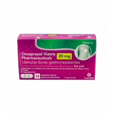 OMEPRAZOL VIATRIS PHARMACEUTICALS 20 MG 14 CAPSULAS GASTRORRESISTENTES