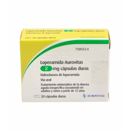 LOPERAMIDA AUROVITAS 2 MG 20 CAPSULAS