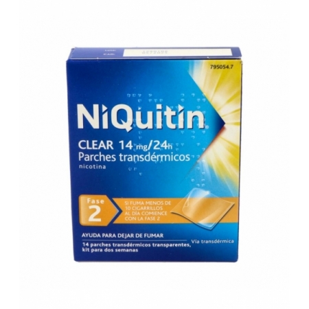 NIQUITIN CLEAR 14 MG/24 H 14 PARCHES TRANSDERMICOS