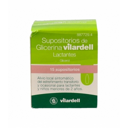 SUPOSITORIOS DE GLICERINA VILARDELL LACTANTES 0,92 G 15 SUPOSITORIOS