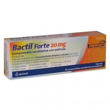 BACTIL FORTE 20 MG 10 COMPRIMIDOS RECUBIERTOS