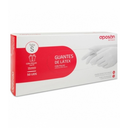 APOSAN 50 GUANTES DE LATEX TALLA S