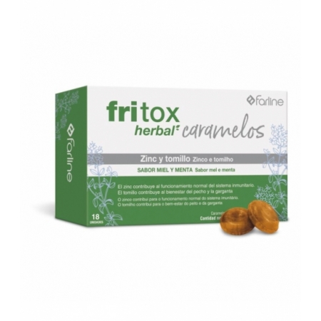 FRITOX HERBAL FARLINE CARAMELOS 18 UNIDADES SABOR MIEL Y MENTA