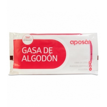 GASA ALGODON HIDROFILO NO ESTERIL APOSAN 1 UNIDAD 1 M2
