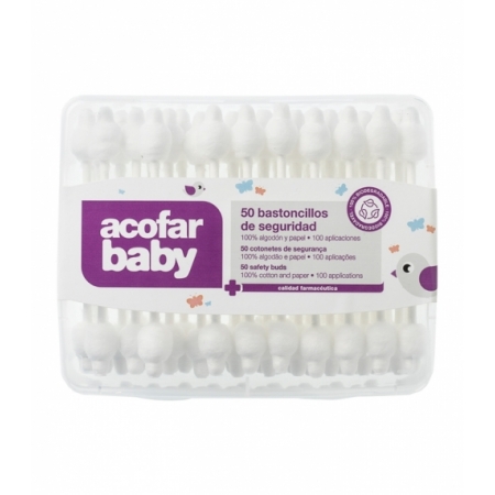 ACOFARBABY BASTONCILLOS OIDOS 50 UNIDADES