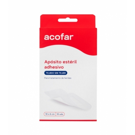 ACOFAR APOSITOS ESTERILES ADHESIVOS 10 CM X 6 CM 10 UNIDADES