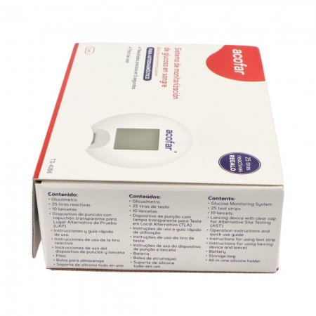 ACOFAR NESIRA GLUCOMETRO MONITORIZACION GLUCOSA EN SANGRE TD 4266 + 25 TIRAS