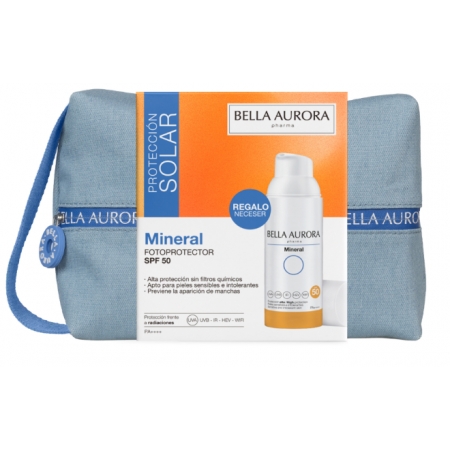 BELLA AURORA FOTOPROTECTOR MINERAL SPF50 50 ML CON NECESER JEAN AZUL