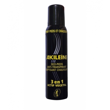 AKILEINE SPRAY PIES Y CALZADO 3 EN 1 NEGRO 150 ML