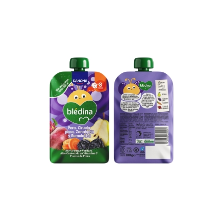 BLEDINA POUCH PERA CIRUELA ZANAHORIA Y REMOLACHA 100 G