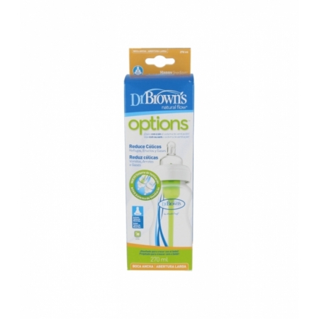 DR BROWN´S BIBERON NATURAL FLOW OPTIONS BOCA ANCHA 3M+ 270 ML