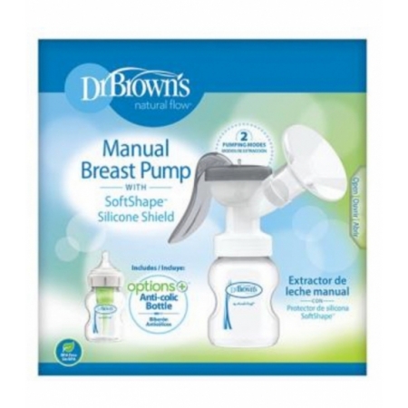DR BRAWN´S EXTRACTOR DE LECHE MANUAL Y BIBERON BOCA ANCHA NIVEL1 120ML