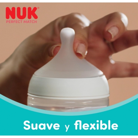 NUK PERFECT MATCH BIBERON TETINA SILICONA FLUJO XL +6 MESES 360 ML MONO