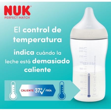 NUK PERFECT MATCH BIBERON TETINA SILICONA FLUJO XL +6 MESES 360 ML MONO