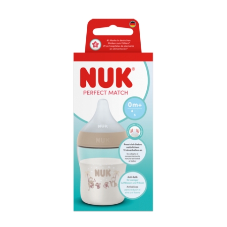 NUK PERFECT MATCH BIBERON PP TETINA DE SILICONA FLUJO S 150 ML ALGODON