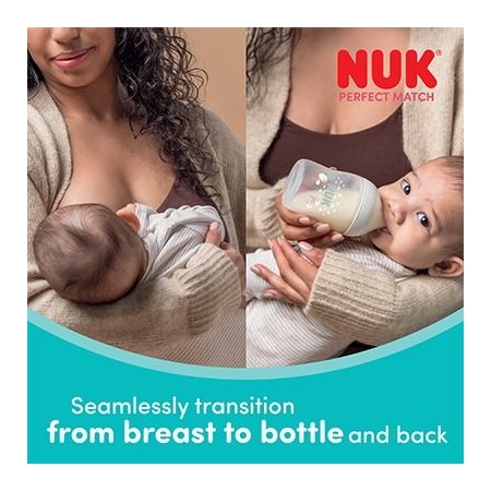 NUK PERFECT MATCH BIBERON PP TETINA DE SILICONA FLUJO S 150 ML ALGODON