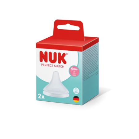 NUK PERFECT MATCH 2 TETINAS SILICONA ANTICOLICO +6 MESES FLUJO XL