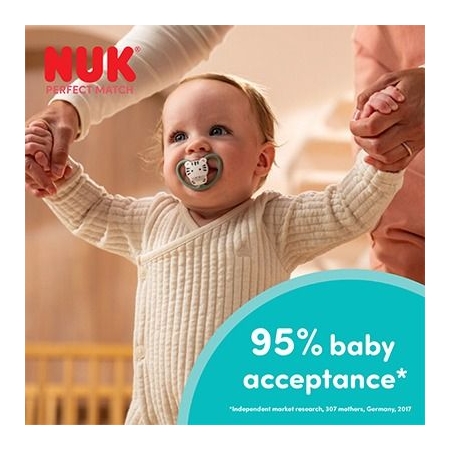 NUK PERFECT MATCH AIR NIGHT 1 CHUPETE DE SILICONA 0-6 MESES (BRILLA)