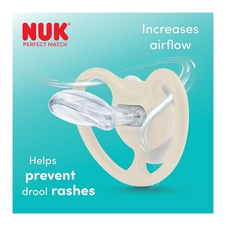 NUK PERFECT MATCH AIR NIGHT 1 CHUPETE DE SILICONA 18-36 MESES (BRILLA)