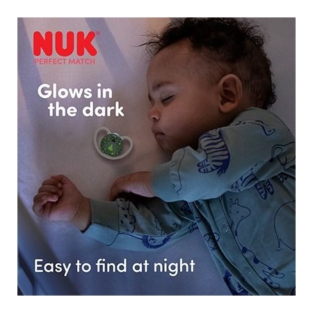 NUK PERFECT MATCH AIR NIGHT 1 CHUPETE DE SILICONA 18-36 MESES (BRILLA)