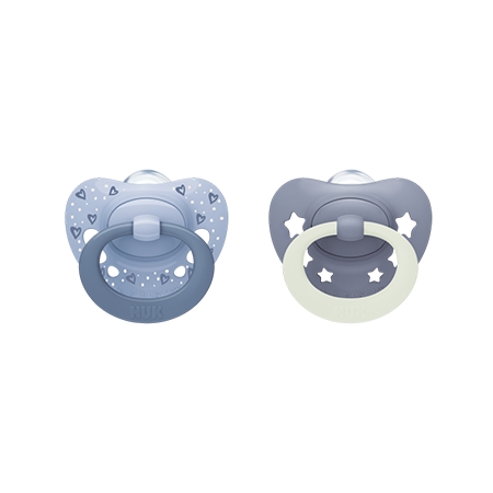 NUK FIRST CHOICE CLASSIC DAY & NIGHT 2 CHUPETES SILICONA 0 - 6 MESES