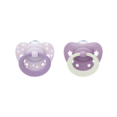 NUK FIRST CHOICE CLASSIC DAY & NIGHT 2 CHUPETES SILICONA 0 - 6 MESES