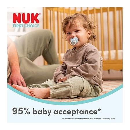 NUK FIRST CHOICE CLASSIC DAY & NIGHT 2 CHUPETES SILICONA 0 - 6 MESES